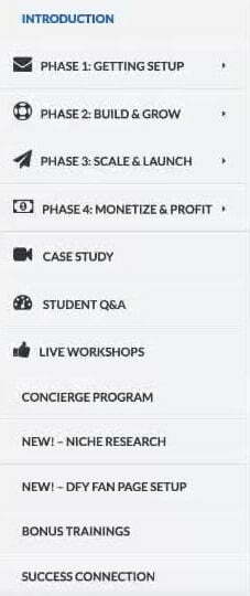 Fan page Domination members area